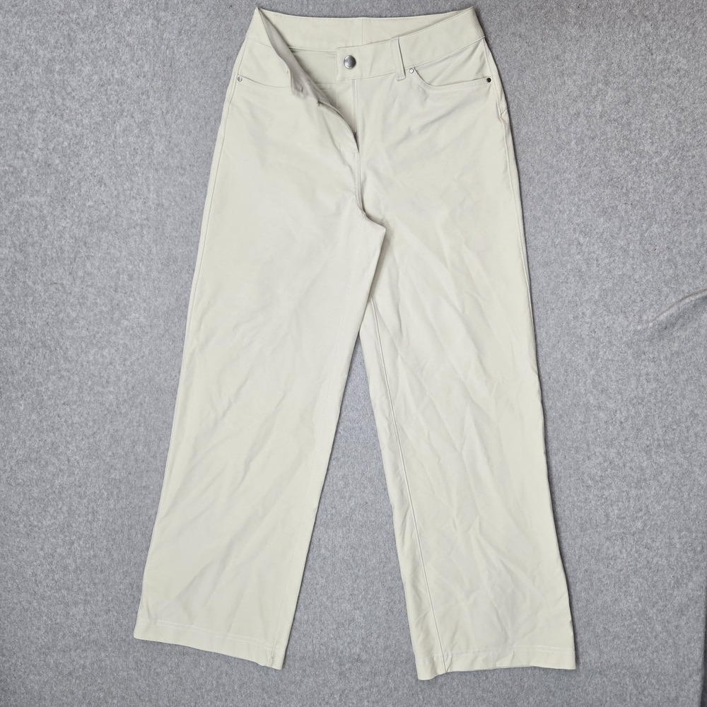 Lululemon Women Pants 25 Cream City Sleek Wide Leg 28" Inseam